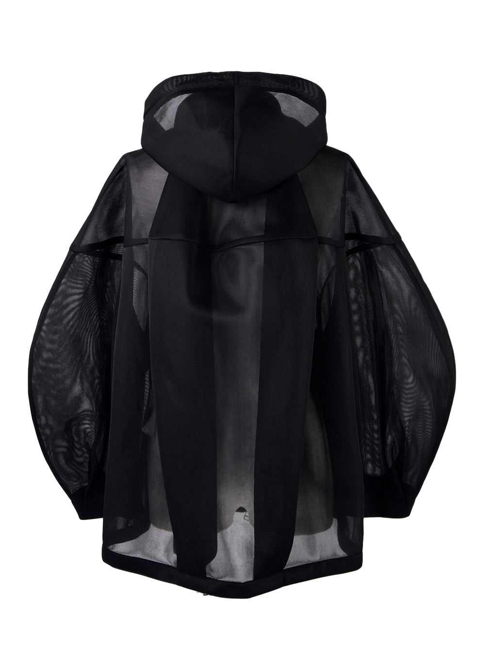 Sheer 3D Hoodie Black