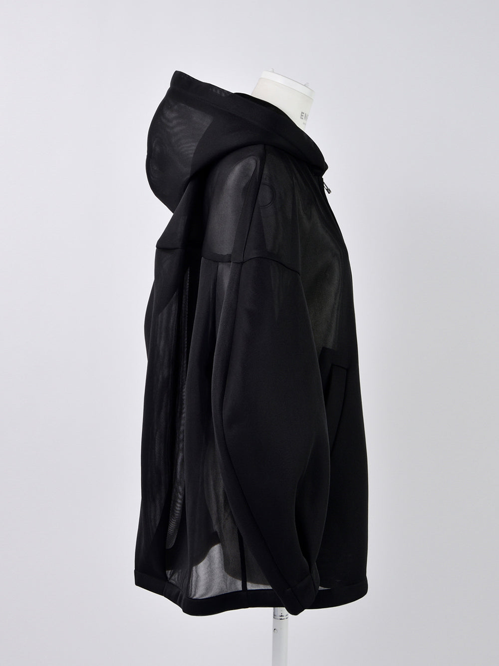 Sheer 3D Hoodie Black