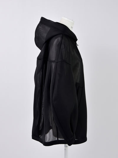 Sheer 3D Hoodie Black
