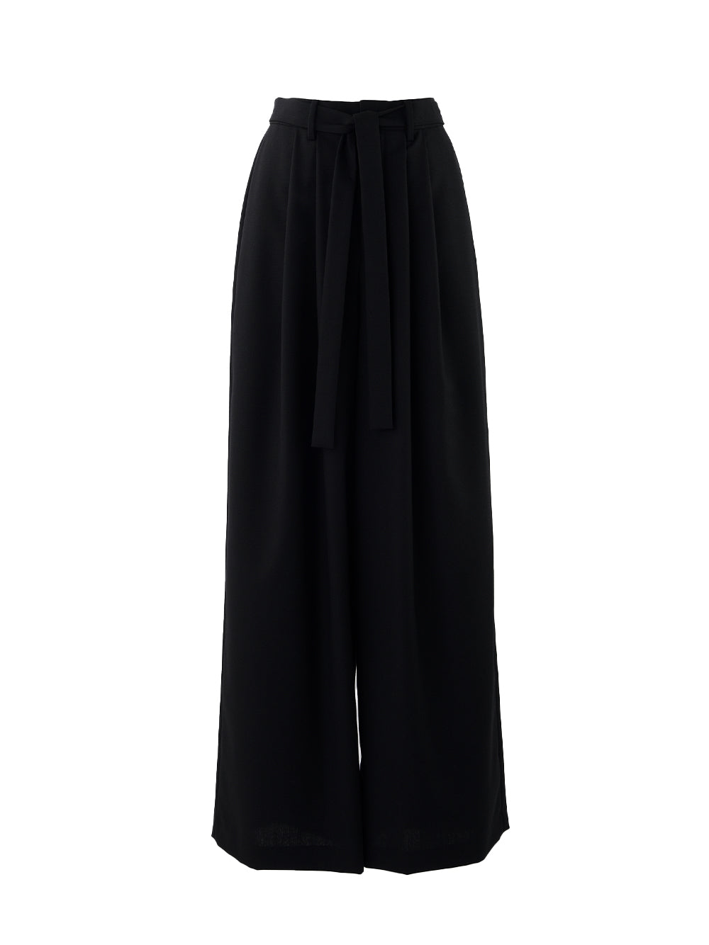 Tucked Wide Pants Black