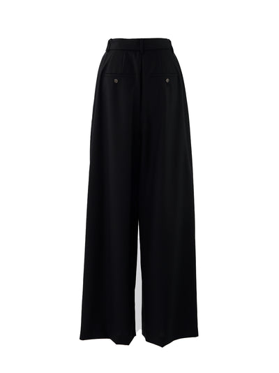 Tucked Wide Pants Black