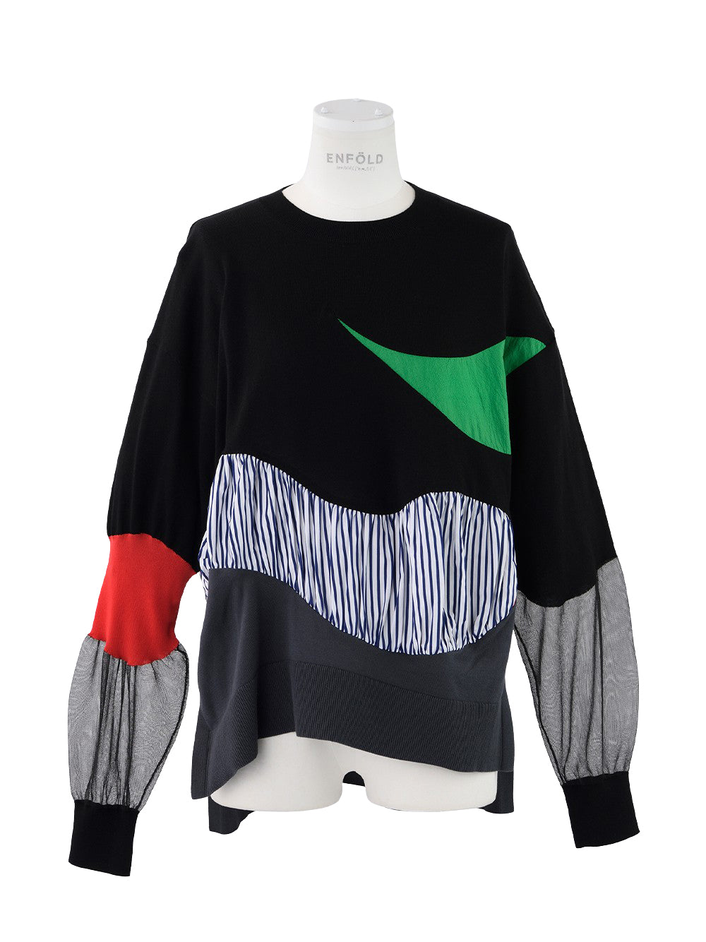 Mixed Color Pullover Black