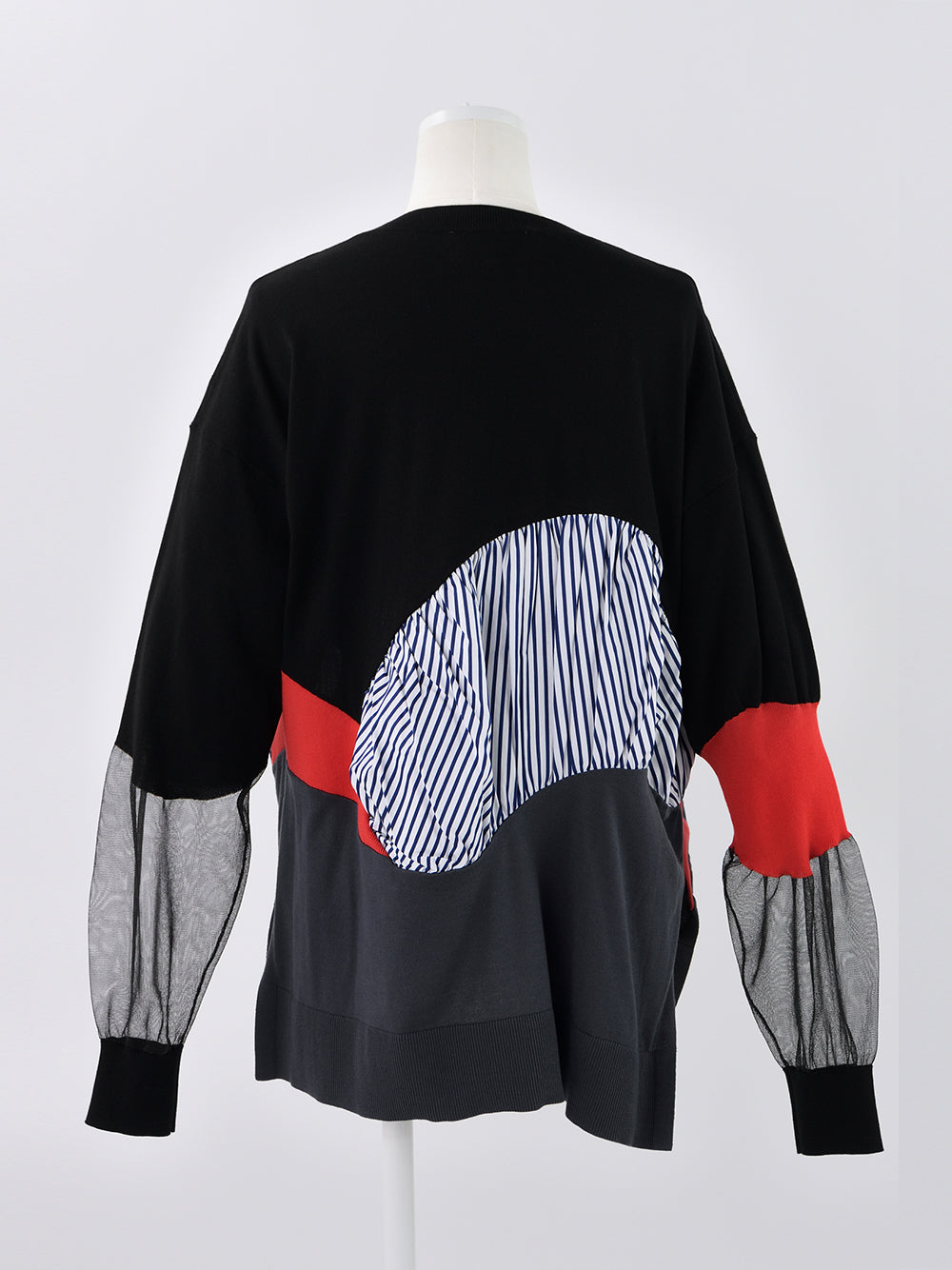 Mixed Color Pullover Black