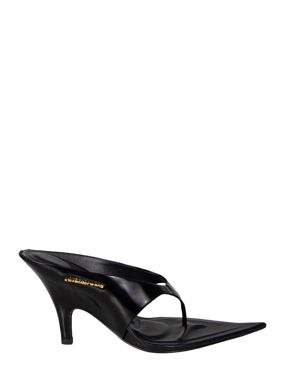 Irina 90 Pointy Toe Thong Sandal Black