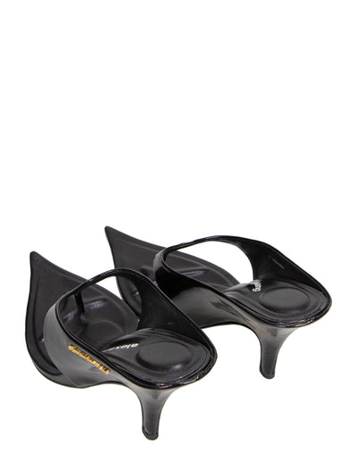 Irina 90 Pointy Toe Thong Sandal Black