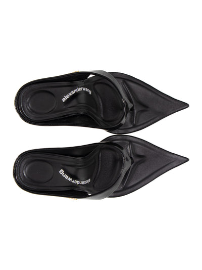 Irina 90 Pointy Toe Thong Sandal Black