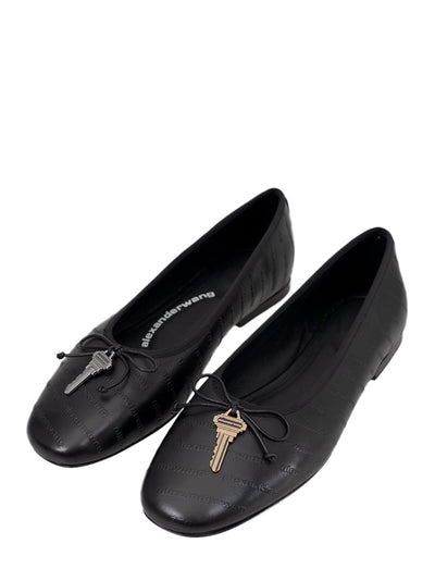 Mimi Ballet Flat W/ Key Detail Black