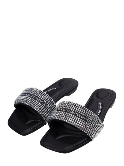 Vy Flat Sandal (Black/Silver)