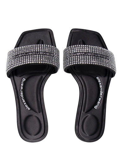 Vy Flat Sandal (Black/Silver)