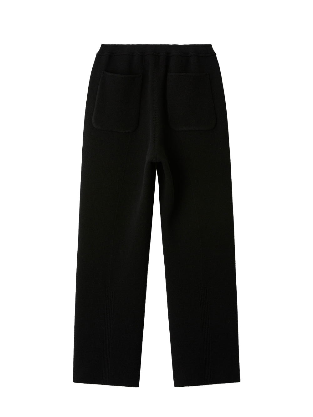 Milan Rib Straight Pants Black