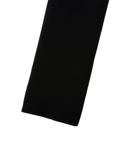 Milan Rib Straight Pants Black