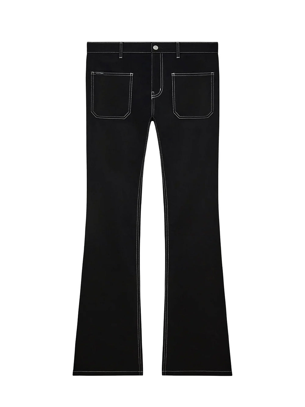Bootcut Pants 2-Pocket Denim Black/White