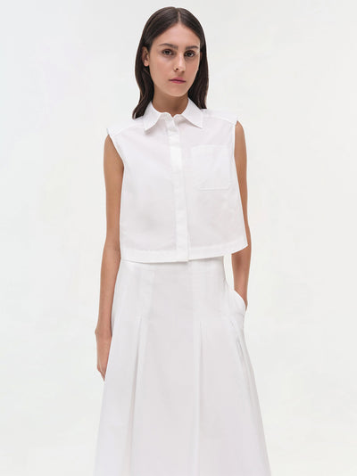 Winslow Cropped Shirt (White)