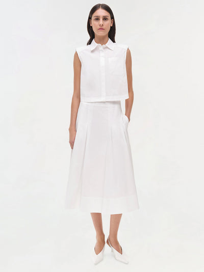 Winslow Cropped Shirt (White)