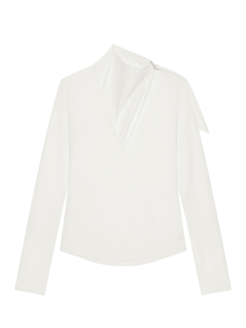Knotted Poplin Blouse Blanc