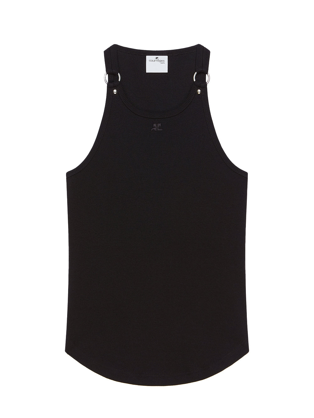 Buckle 90'S Rib Tank Top Black
