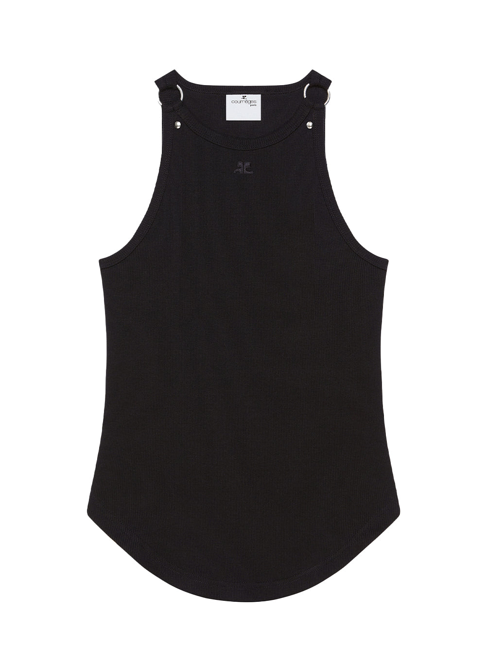 Buckle 90'S Rib Tank Top Black