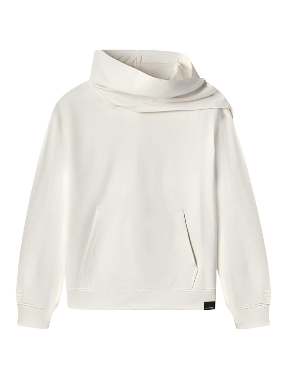Scarf Embroidered Hoodie Natural