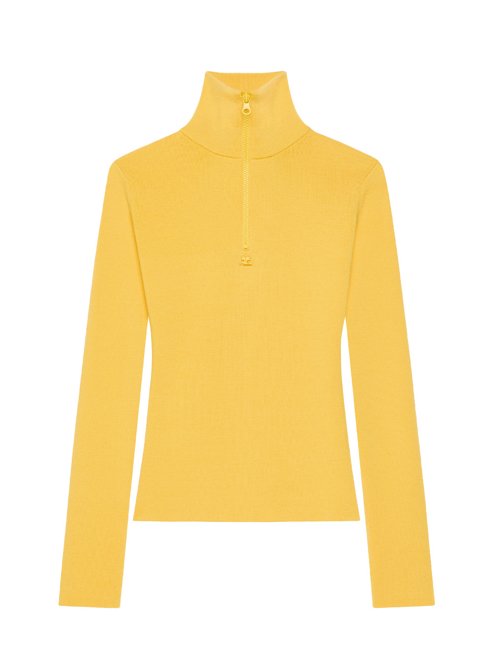 Zipped Mockneck Sweater Sun
