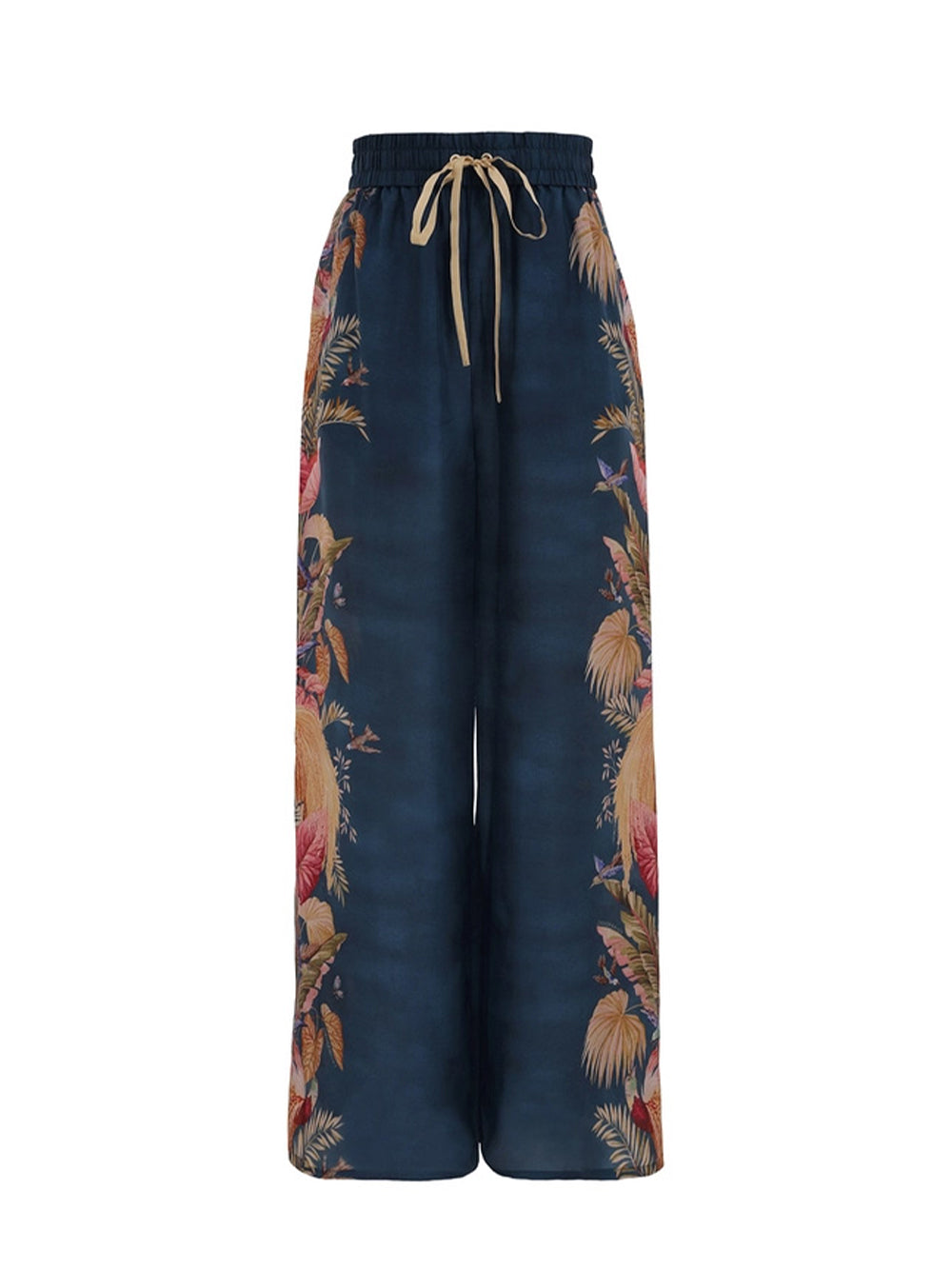 Ascension Relaxed Pant Dark Blue Palm Floral