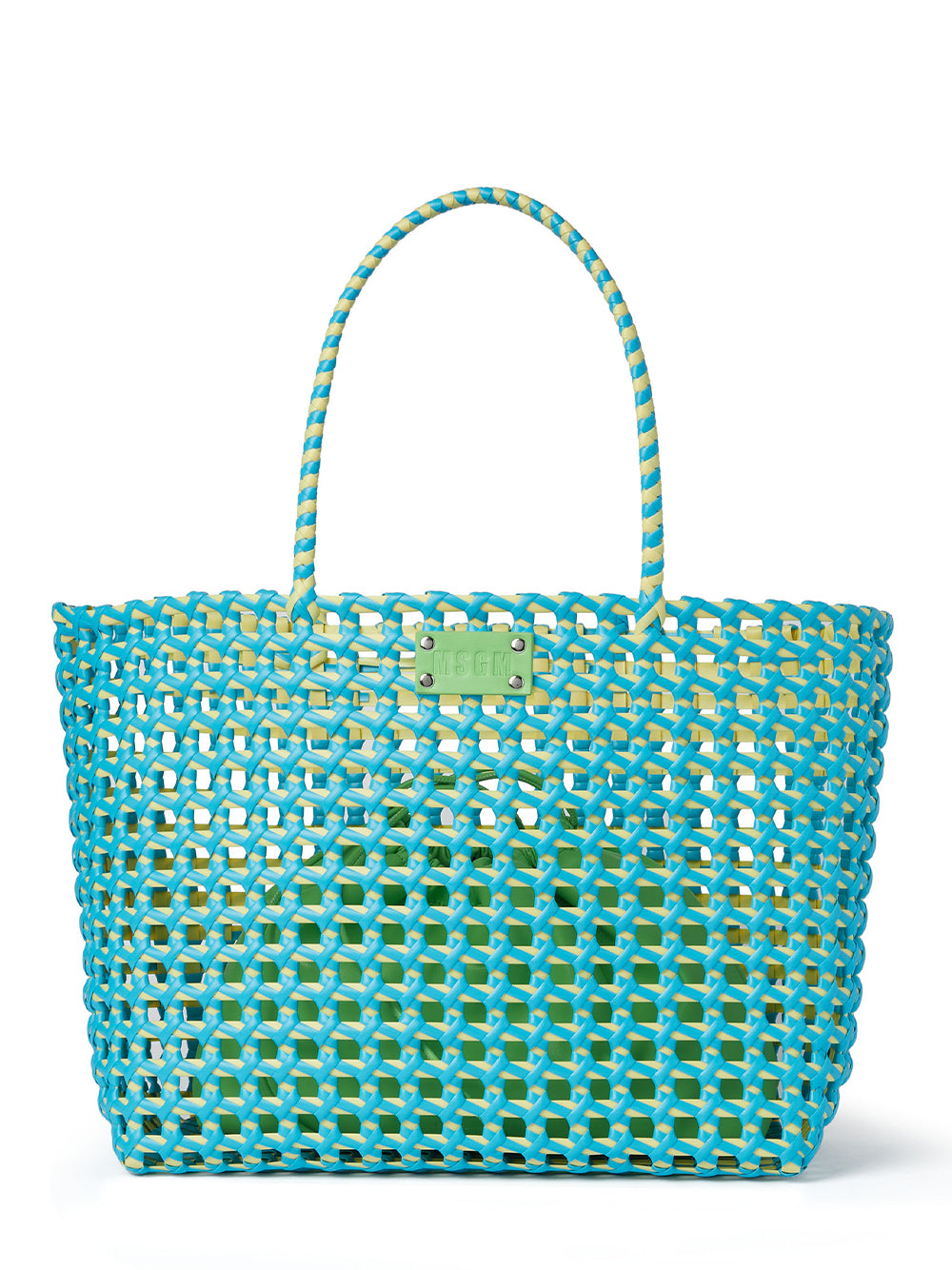 Basket Medium Bag Light Blue/Yellow