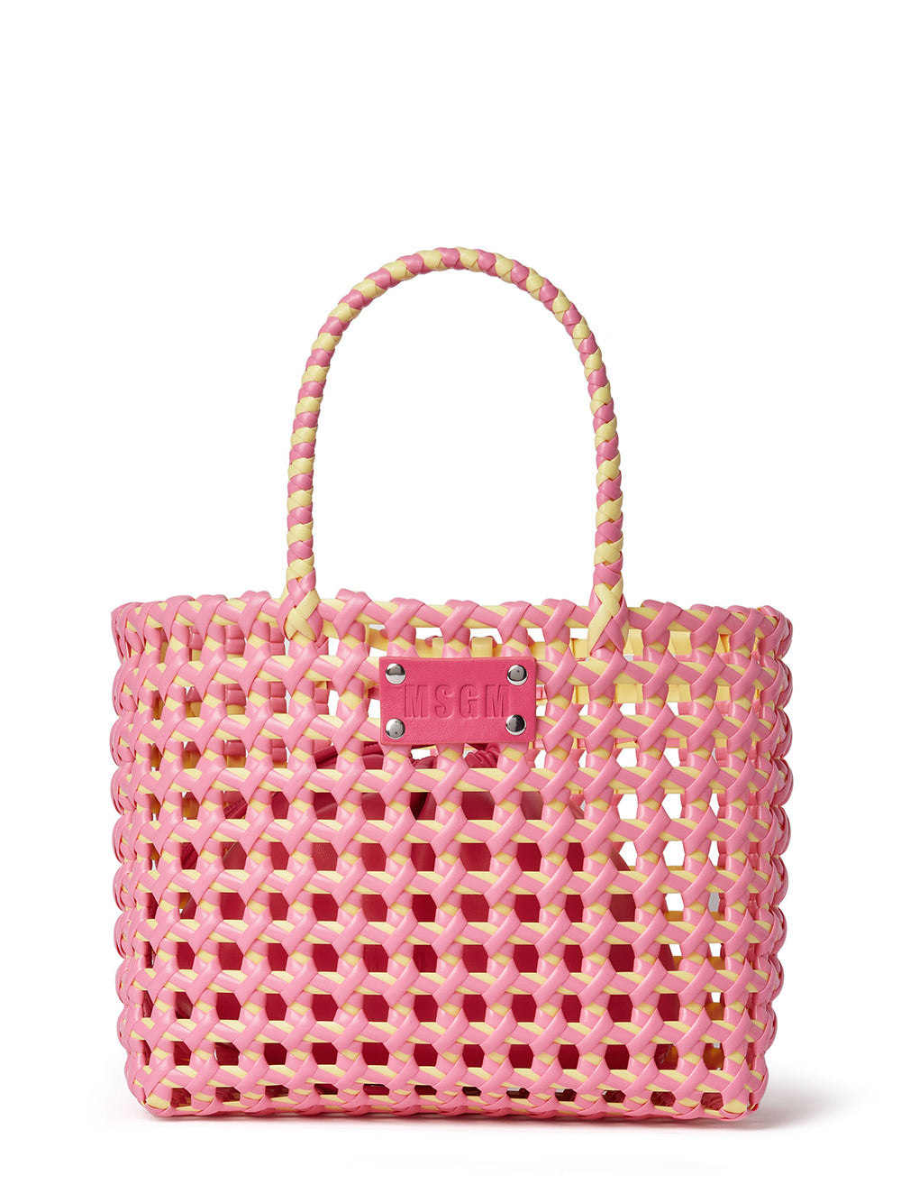 Basket Small Bag Pink/Yellow