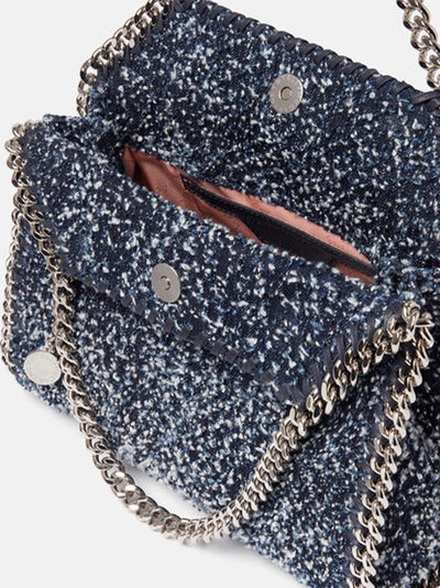 Falabella Mini Bouclé Tote (Speckled Blue)