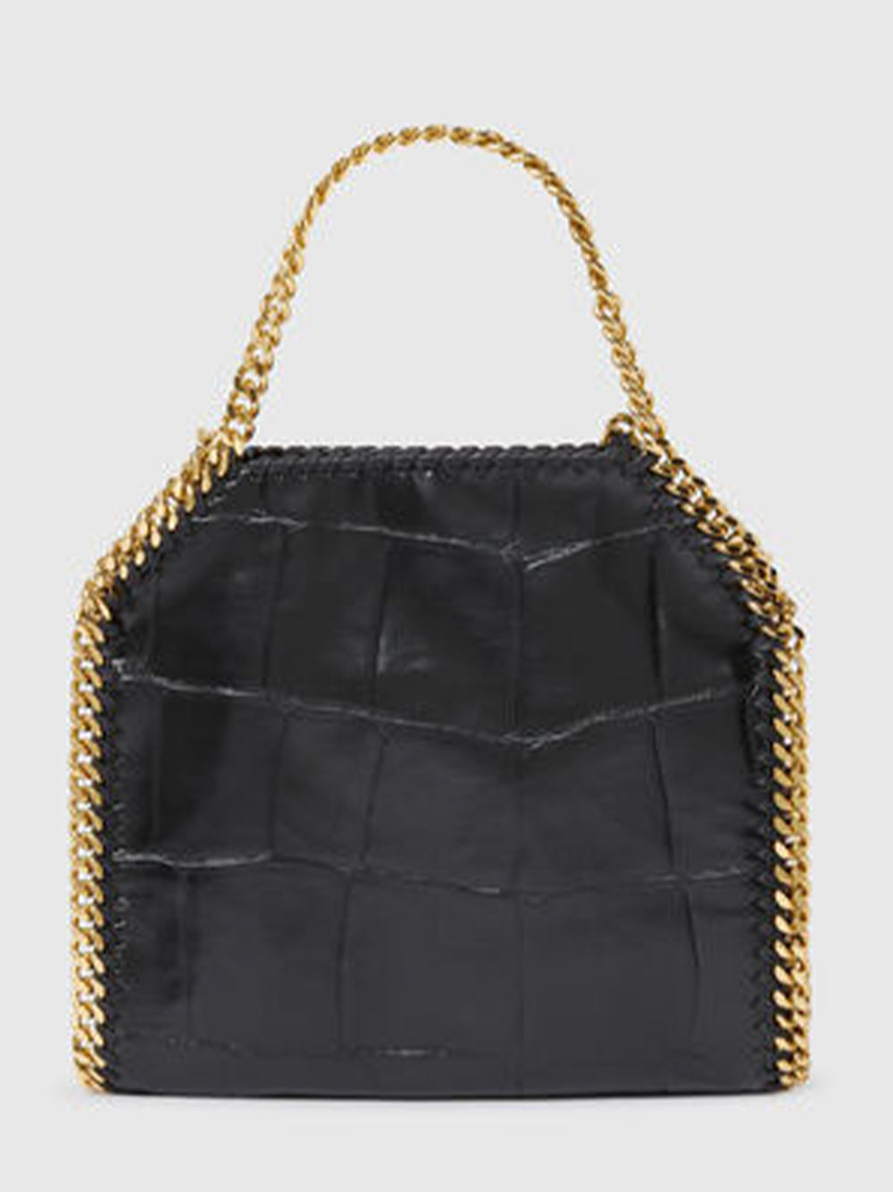 Falabella Crocodile-Embossed Mini Tote (Black)