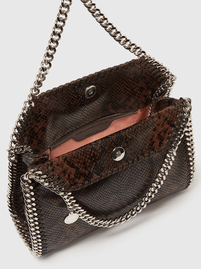 Falabella Snake Mini Tote Bag Espresso