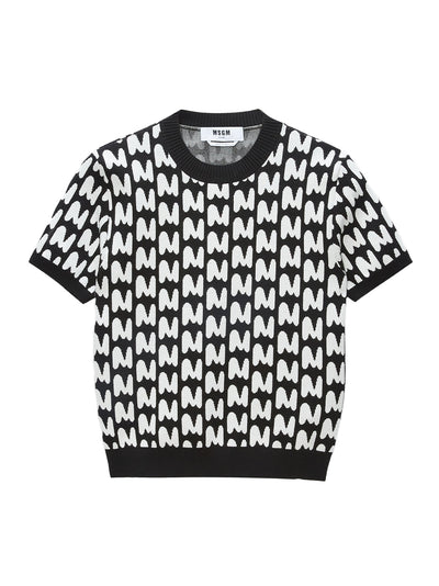 Jacquard "Themwave" Shirt Black/White