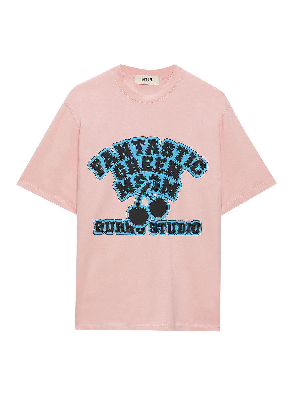 Organic Cotton "Fantastic Green Burro Studio" T-Shirt Light Pink