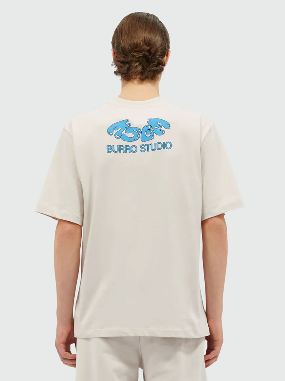 Organic Cotton "Fantastic Green Burro Studio" T-Shirt Ice Grey