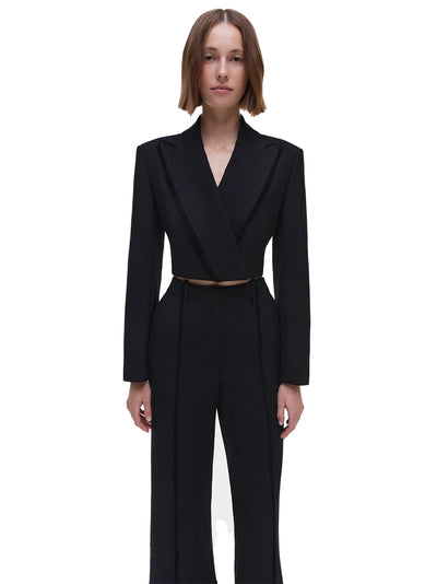 Cassian Cropped Blazer Black