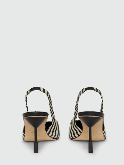 Canvas Slingback Black/White