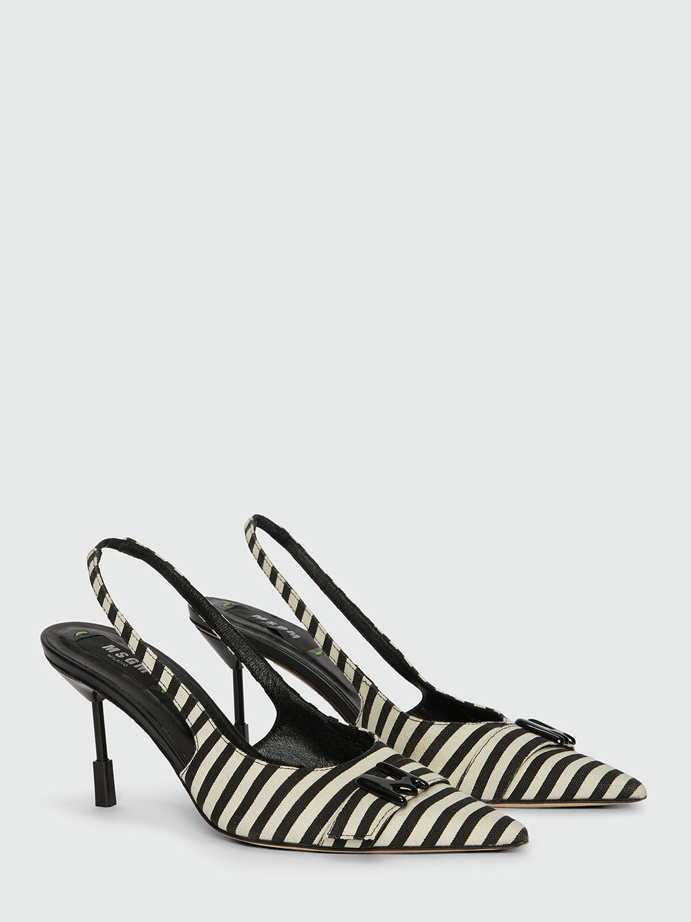 Canvas Slingback Black/White