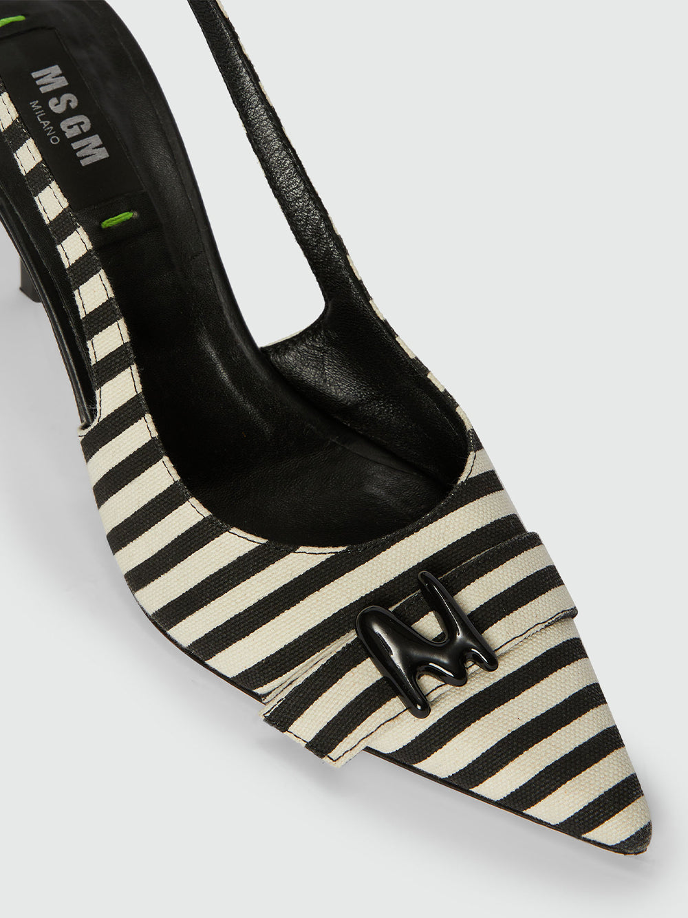 Canvas Slingback Black/White