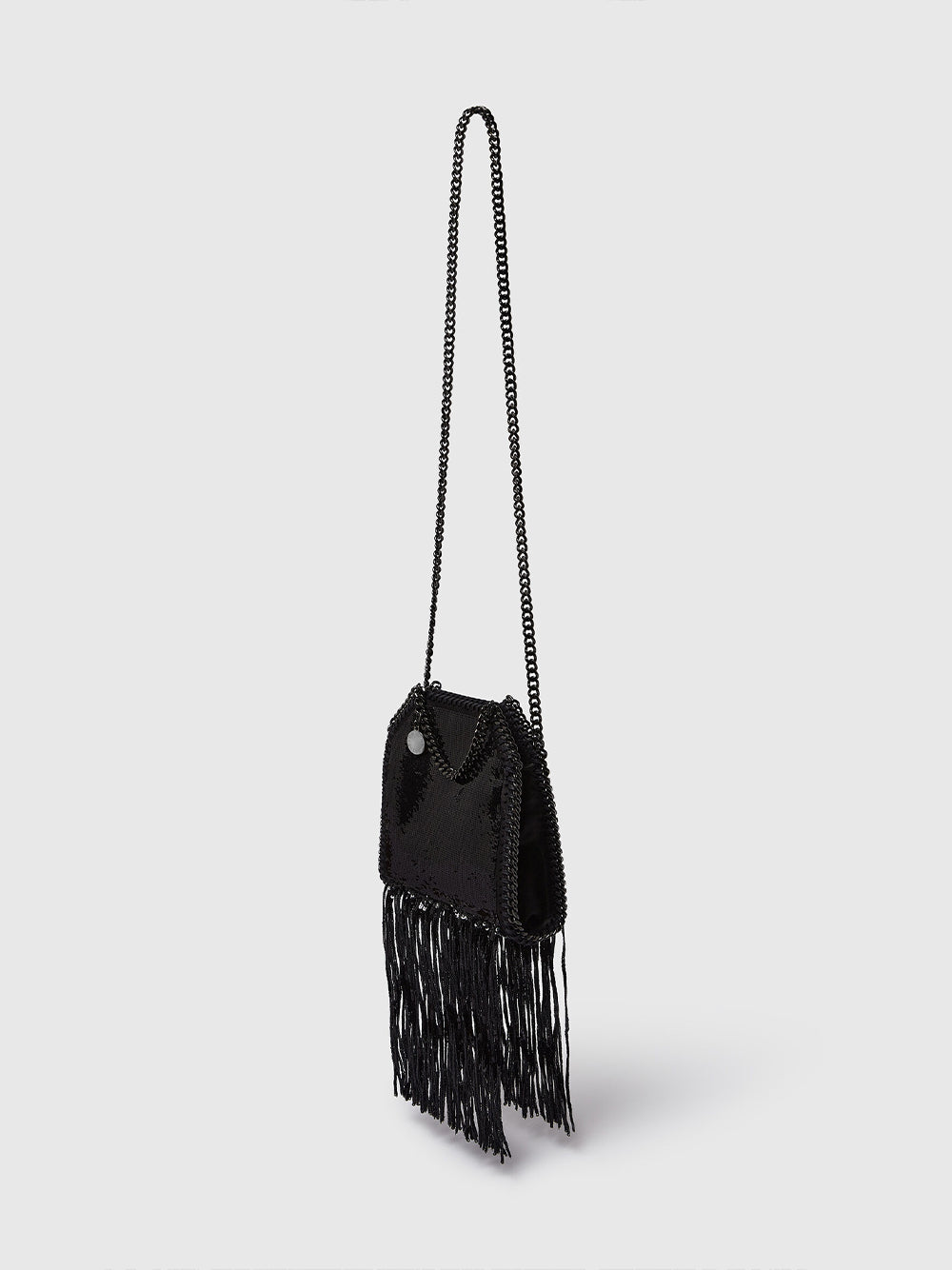 Falabella Tiny Bag Sequin Frin Black
