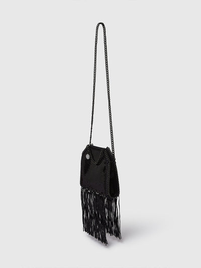 Falabella Tiny Bag Sequin Frin Black