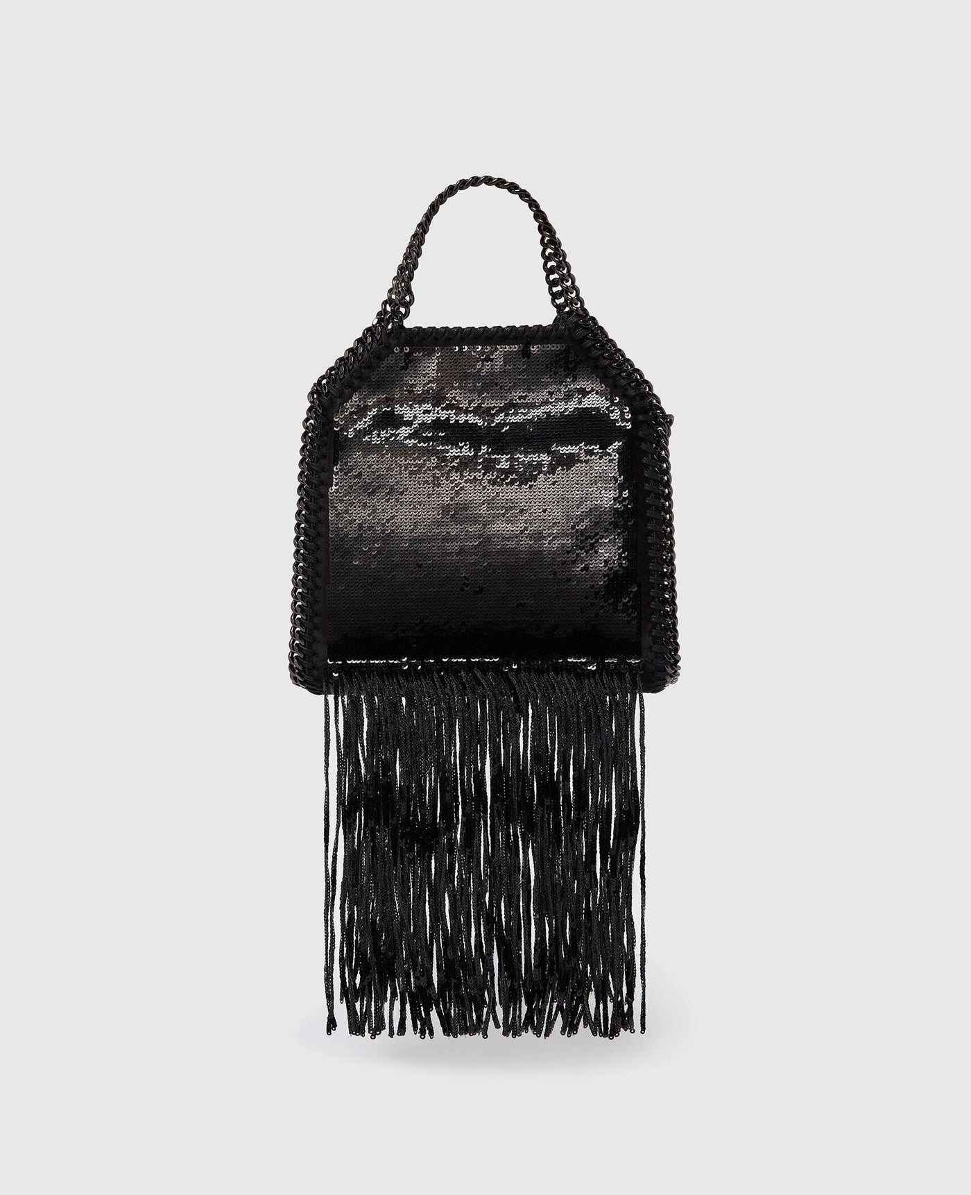 Falabella Tiny Bag Sequin Frin Black