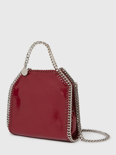 Falabella Patent Tiny Tote Bag Burgundy