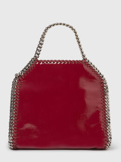 Falabella Patent Tiny Tote Bag Burgundy