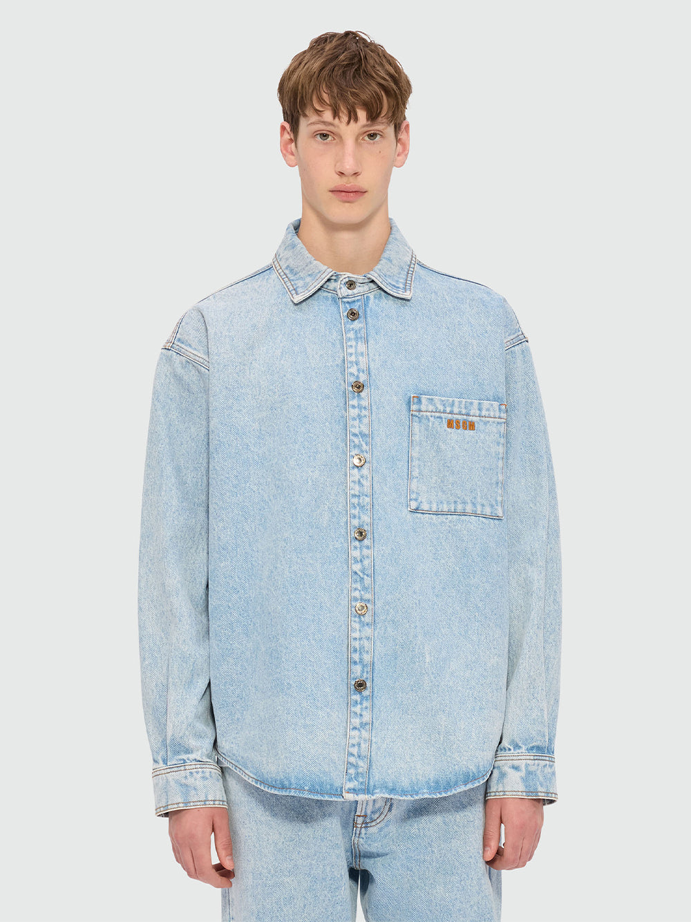 Camicia In Denim/Denim Shirt Light Blue