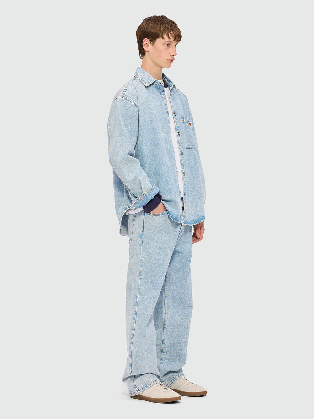 Camicia In Denim/Denim Shirt Light Blue