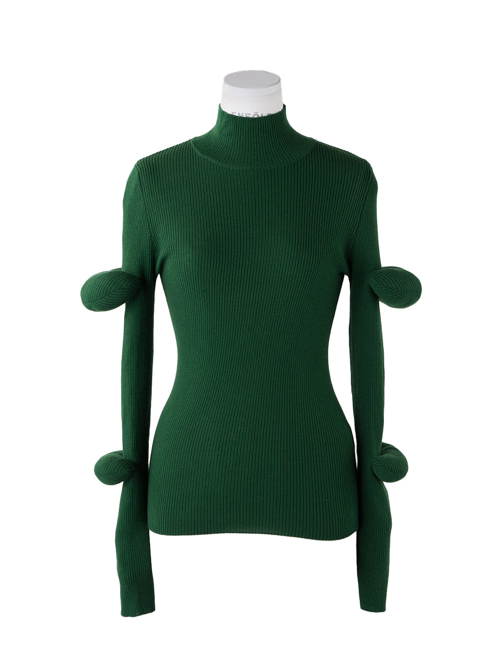 3D High Neck Pullover (Medium Green)