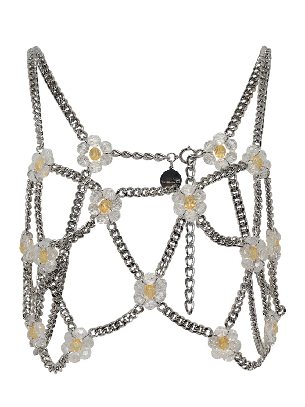 Beads X Chain Vest Clear