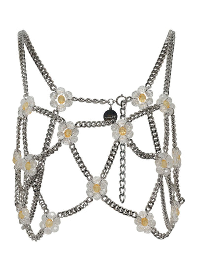 Beads X Chain Vest Clear
