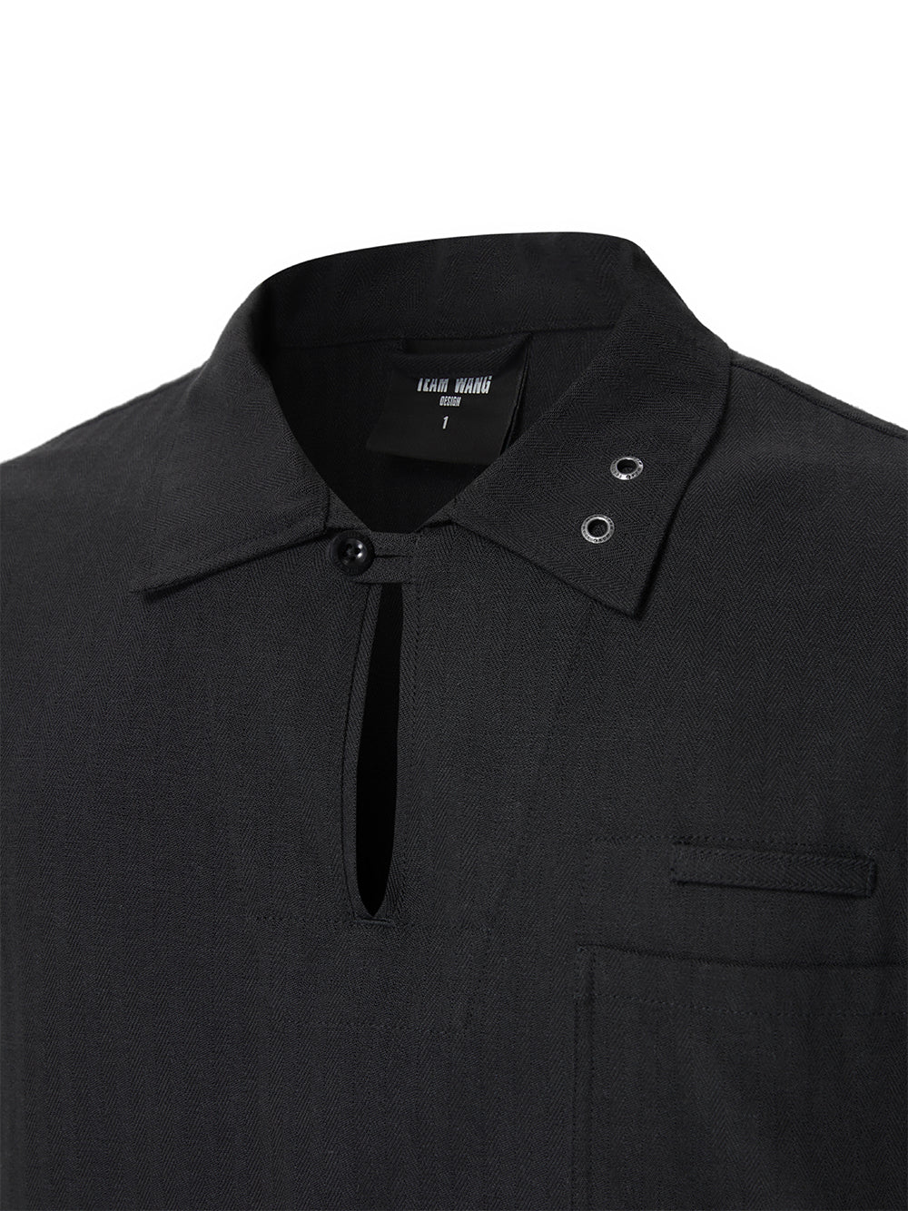 Herringbone Shirt Black