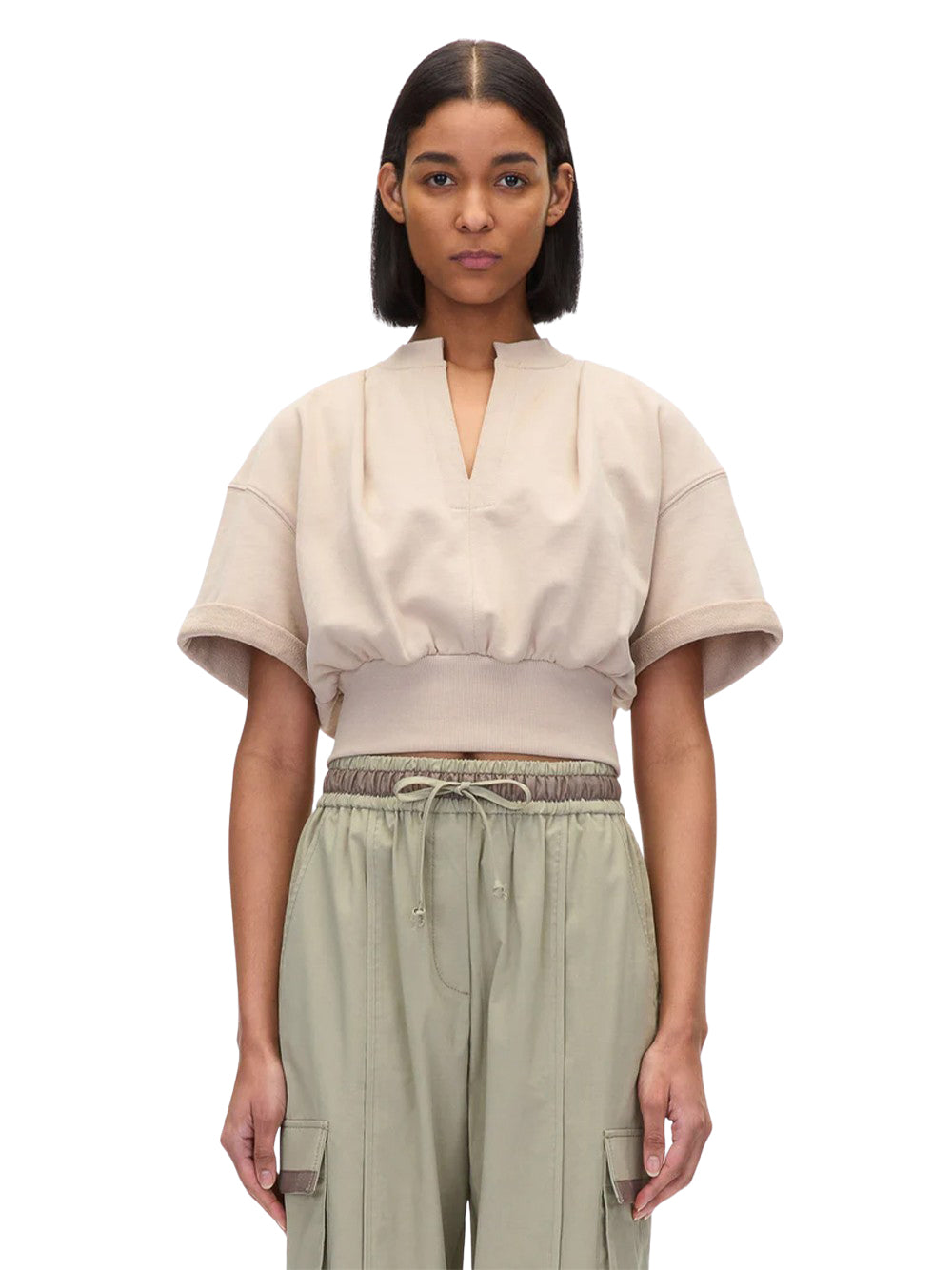 SS Cropped Sweatshirt (Concrete)