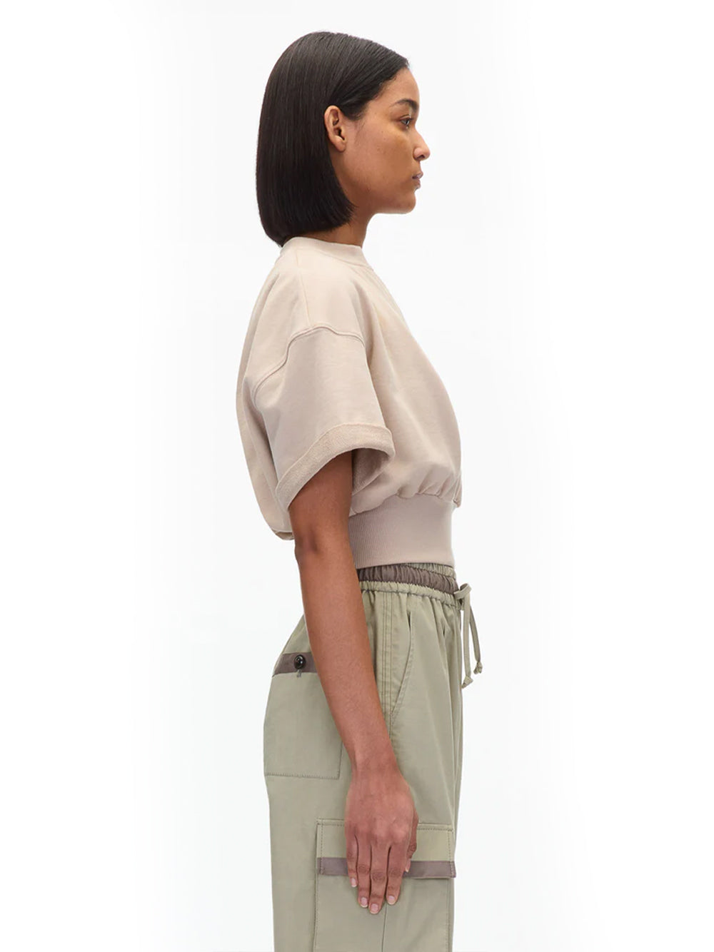 SS Cropped Sweatshirt (Concrete)