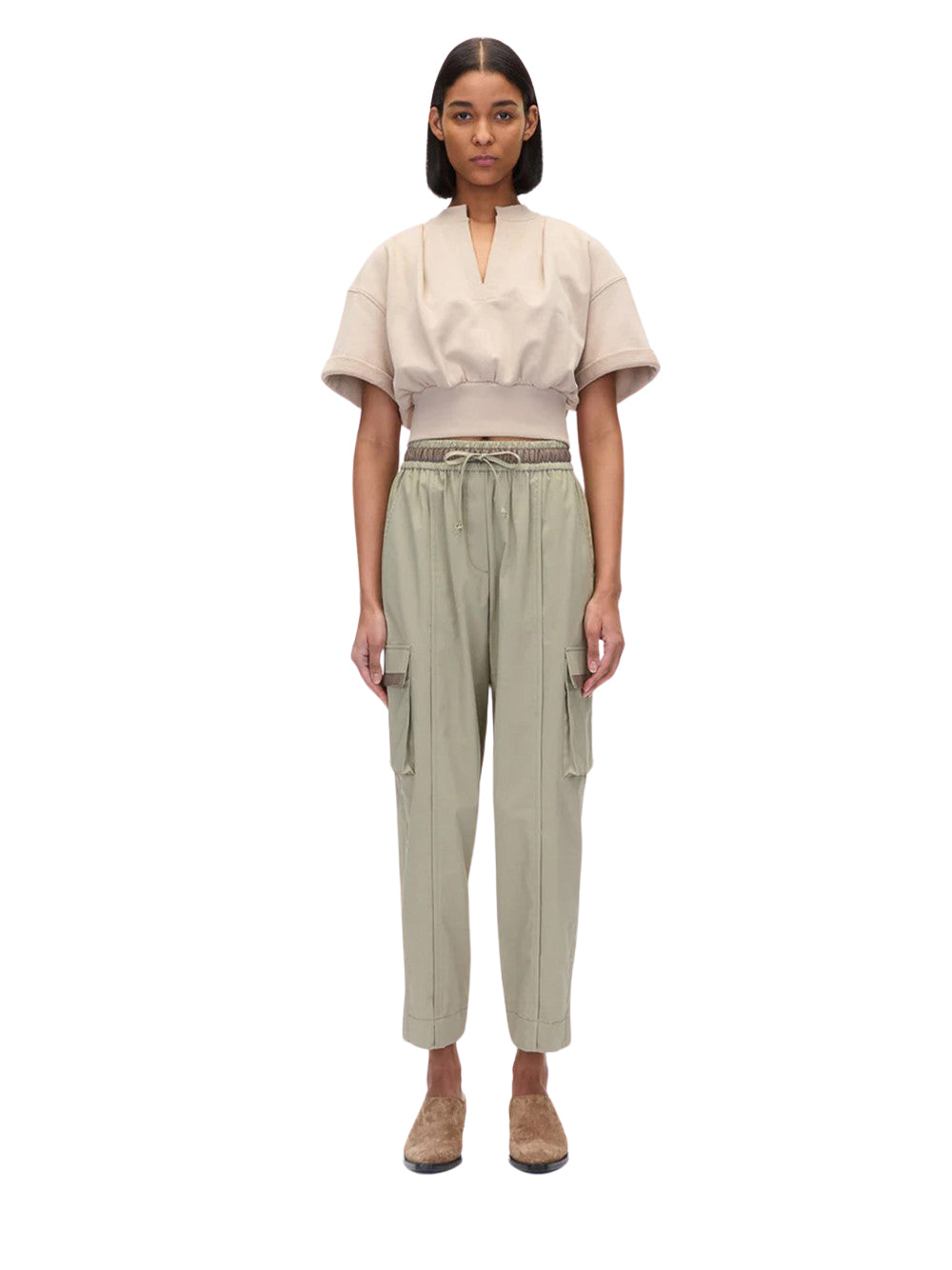 SS Cropped Sweatshirt (Concrete)
